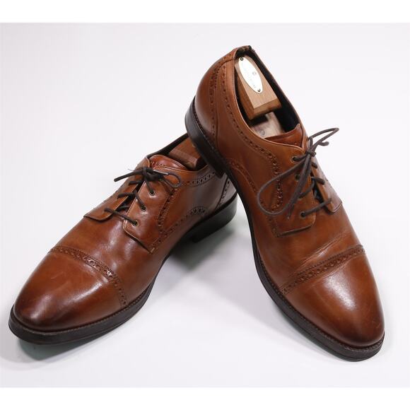 Cole Haan Mens British Tan Brown Captoe William Grand.OS Leather Dress Shoes 13M main image 9